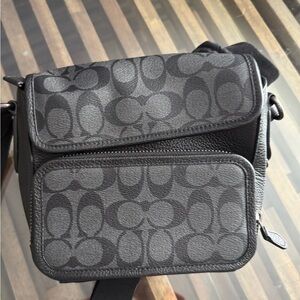 Coach Black Patterned Crossbody Bag